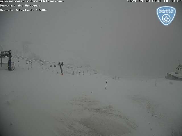 chamonix brevent ski resort webcam (2000m)