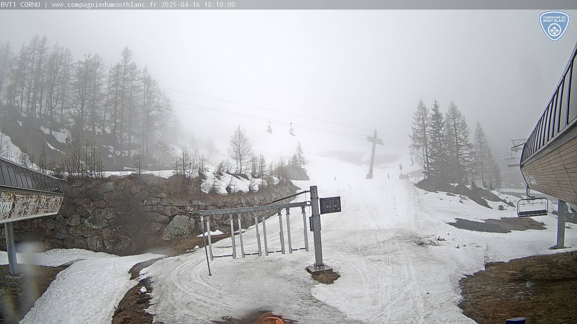 Webcam Chamonix : Vue du domaine skiable du Brévent