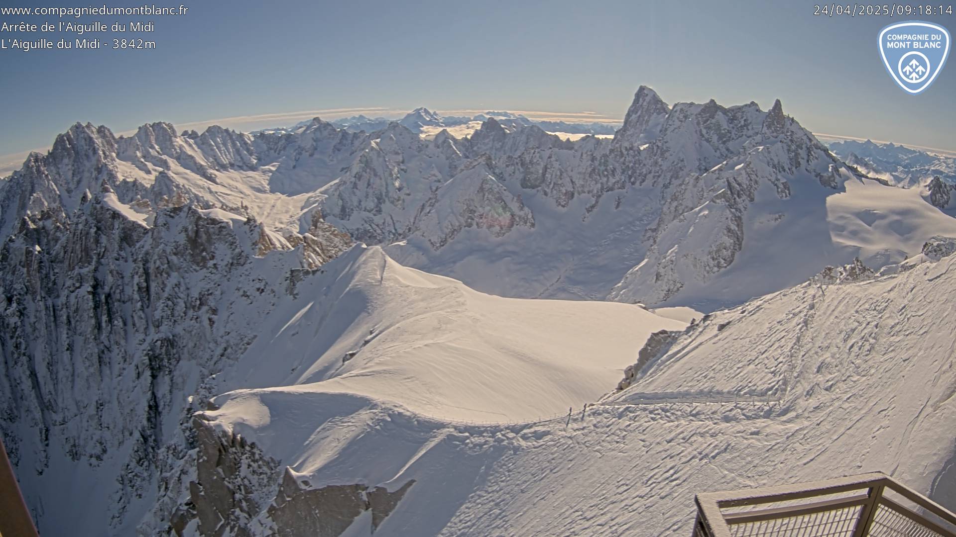 L'arrivo all'Aiguille du Midi